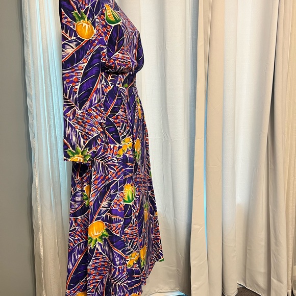 VINTAGE 90s IB DIFFUSION SILK SKIRT AND BLOUSE SET WOMEN'S SIZE 10 MAXY SKIRT - Picture 4 of 10